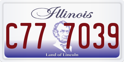 IL license plate C777039