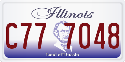 IL license plate C777048