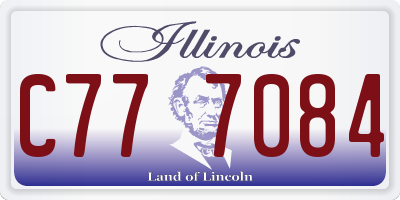 IL license plate C777084