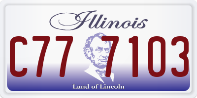 IL license plate C777103