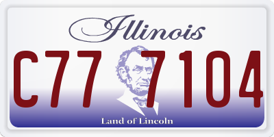 IL license plate C777104