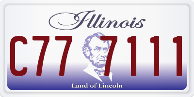 IL license plate C777111