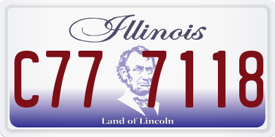 IL license plate C777118
