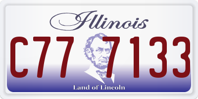 IL license plate C777133