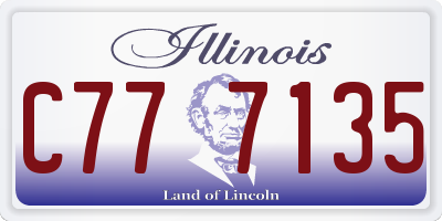 IL license plate C777135