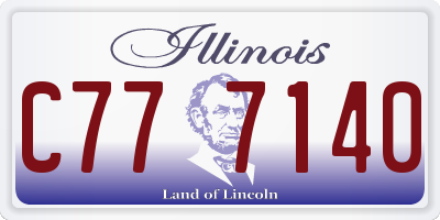 IL license plate C777140