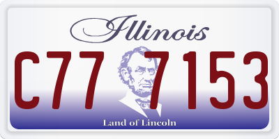 IL license plate C777153