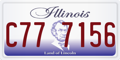 IL license plate C777156