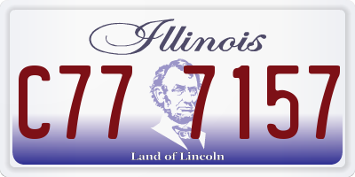 IL license plate C777157