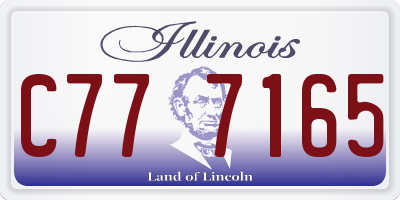 IL license plate C777165