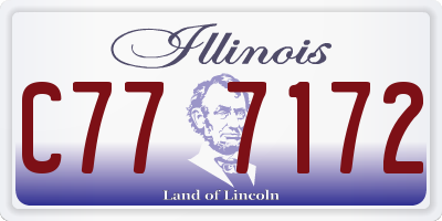 IL license plate C777172