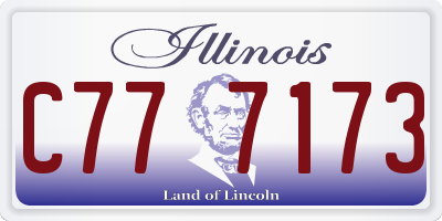 IL license plate C777173