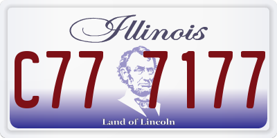 IL license plate C777177