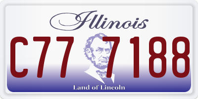 IL license plate C777188
