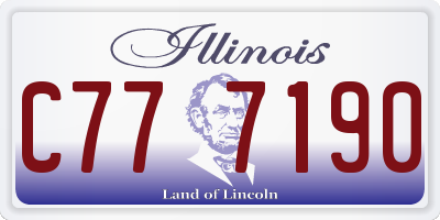 IL license plate C777190