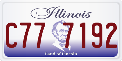 IL license plate C777192
