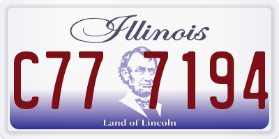 IL license plate C777194