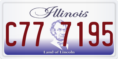 IL license plate C777195