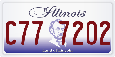 IL license plate C777202
