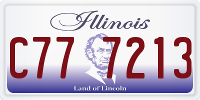 IL license plate C777213