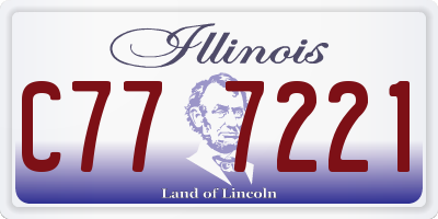 IL license plate C777221