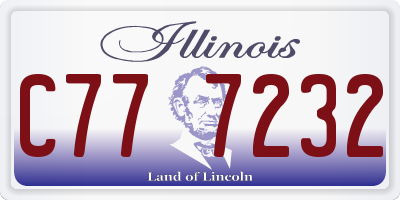 IL license plate C777232