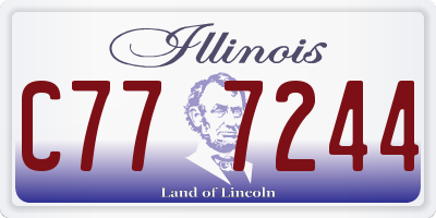IL license plate C777244