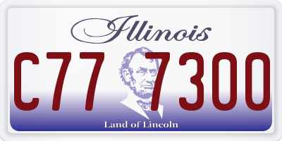 IL license plate C777300