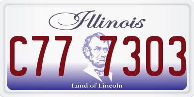 IL license plate C777303