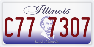 IL license plate C777307