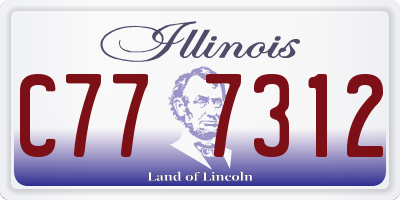 IL license plate C777312