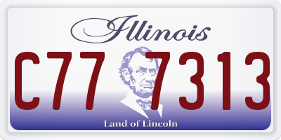 IL license plate C777313