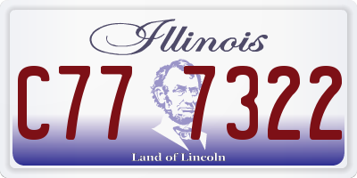 IL license plate C777322