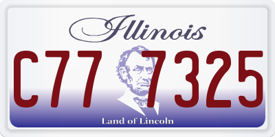 IL license plate C777325