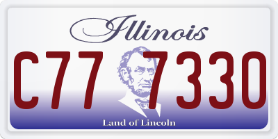 IL license plate C777330