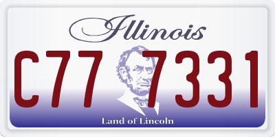 IL license plate C777331