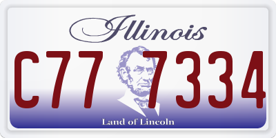 IL license plate C777334