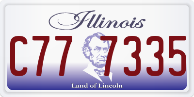 IL license plate C777335