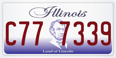 IL license plate C777339
