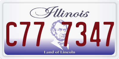 IL license plate C777347