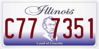 IL license plate C777351