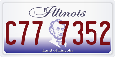 IL license plate C777352