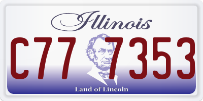 IL license plate C777353