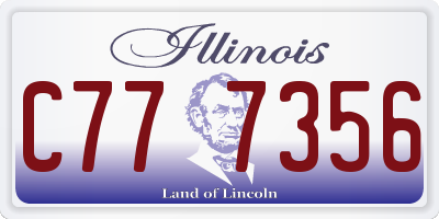 IL license plate C777356