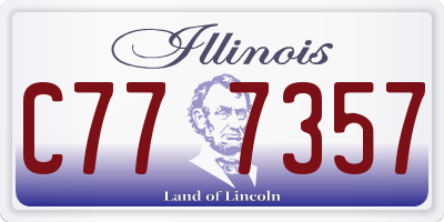 IL license plate C777357