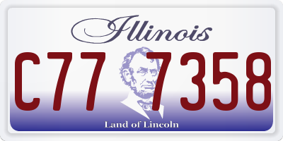 IL license plate C777358