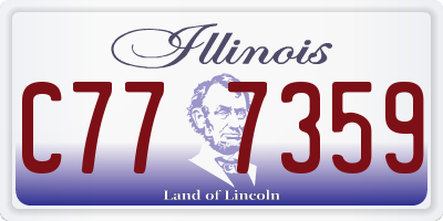 IL license plate C777359