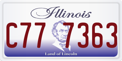 IL license plate C777363