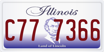 IL license plate C777366