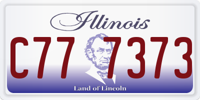 IL license plate C777373